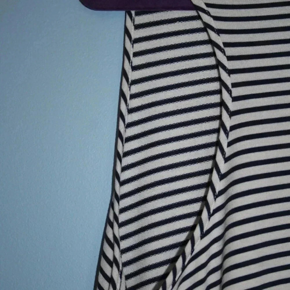 Reaction Kenneth Cole Navy and White Striped Sleeveless Rounded Neck Dress XL - Picture 8 of 14